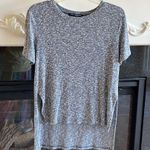 One Clothing  Navy Blue White Heather Stretchy High Low Top Womens Large Photo 1