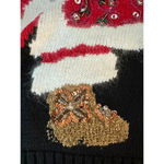 Susan Bristol  Christmas Santa Embroidered Sweater Size Medium Photo 6