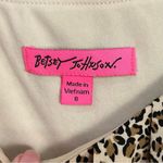 Betsey Johnson Animal Print Dress Sleeveless Sheath Ruched Leopard Cheetah Sz 8 Photo 2