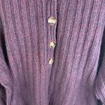 Natural Life  Women Burgundy Ribbed Turtleneck Button Detail Sweater Size L Photo 2