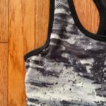 black gray white athletic racerback sports bra Size M Photo 2
