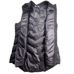 Athleta  Goose Down Puffer Vest Fleece Trim Black Full Zip Womens Size Small Photo 3