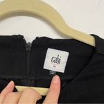 CAbi  Black 3/4 Sleeve Semi Cropped Blouse Womens M Preppy Whimsigoth Shirt Photo 2