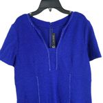 St. John  Indigo Blue Knit Sheath‎ Dress Size 10 New Photo 1