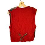 Vintage BellePoint Patchwork Sweater Vest Red Size M Photo 2