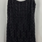 Aidan Mattox  Size 12 Black Beaded Mini Dress Photo 0