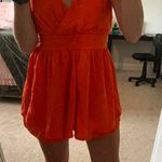 Miss Avenue Orange Romper Dress Photo 4