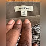 Max Studio  Black Beige Houndstooth Pull On Career Pants Elastic Waist Size S Photo 3