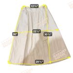 Who What Wear  Faux Leather Skirt Belted Cream‎ Midi Skater Women's Size 2 Photo 5
