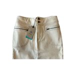 prAna NWT  Broadway Cotton Denim Mini Jean Skirt Zipper Patch Pockets 4 Cream Photo 2