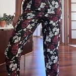 Calvin Klein Vintage Black Patterned Silk Pants Photo 0