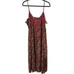 Natural Life Women L XL Boho Floral Print Midi Maxi Dress Embroidered Ruffle Photo 1
