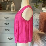 Crown & Ivy Pink Eyelet Beachy Flowy Top Photo 5