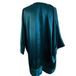 Victoria's Secret Vintage 90s Victoria’s Secret gold label satin kimono robe peacock blue one size Photo 2