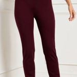 Talbots NWOT Chatham Ankle Pant In Rich Burgundy Color SZ-14 Stretch Photo 1