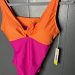 Summersalt ‎ One Piece Swimsuit  The Jetsetter Hibiscus Tangerine Pink Photo 7
