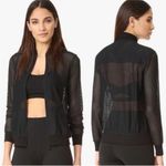 Beyond Yoga  Black Mesh So Bomber Jacket long sleeve full zip S Photo 1