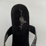 Joan Boyce Heels Women 8 W Black Gray Cheetah Leopard Rhinestone Velour Slide Photo 9