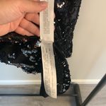 ZARA  Trafaluc Black Sequin & Velvet Asian Style 3/4 Length Sleeve Dress Size S Photo 7