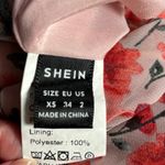 SheIn  Pink Floral Halter Maxi Dress XS Criss Cross Cutout Open Back Flowy Summer Photo 7