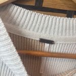 Free People  Tan And White Checkered Sweater Size Medium Photo 7