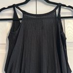 Chaser  Women’s Cold Shoulder Black Thin Sweater Photo 5