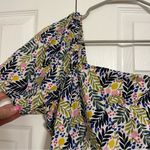 Boden Square Neck Tiered Dress Multi Lemon Foliage Size 14 Photo 6