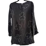 Madewell NWT  Satin Long Sleeve True Black Shift Mini Dress Women’s Size XS Photo 5