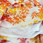 Adrienne Vittadini  Floral V neck Semi Sheer Flowy Short Sleeve Dress Size L Photo 8