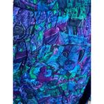 skirt set short sleeve Blouse swing skirt floral green blue purple Size L Photo 4