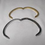 Silver and Gold Rhinestone Bangle Bracelets Photo 5