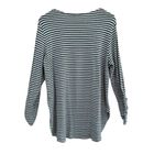 Anthropologie  Akemia Kin Striped V-Neck Long Sleeve Tunic Top Green White Photo 9