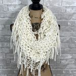 Time And Tru  Ivory Fringe Infinity Scarf Photo 0