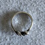James Avery VINTAGE  Silver Heart Knot Ring Size 7.5 Photo 1