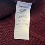 Vince  Women’s 100% Cashmere Crewneck Tunic Sweater Maroon Burgundy Wine Size XXS Photo 5