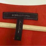 BCBGMAXAZRIA  Alie Red Sleeveless A Line Dress With Lace Insert Photo 5