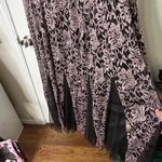 Elegant Lace Maxi Dress in Black and Pink Size 1X Photo 4