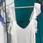 WAYF ivory satin slip dress. Midi small Photo 2