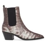 Paige Willa Lizzard Print Leather Chelsea Bootie Western Punk Size 6 NEW Photo 1