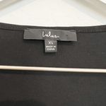 Lulus  Fashion Force V-Neck Crossover Bodysuit in Black Stretch Chic Edgy Size XL Photo 4