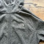 The North Face Womens Grey Full Zip Hooded Fleece Jacket Outdoor Pockets size Medium Photo 1