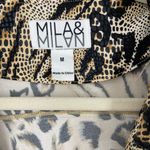Mika & Milan Animal Print Zip up Women’s Jacket, Size Medium Brown Photo 2