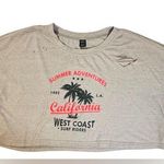 SheIn California West Coast Wide Cropped Top Distressed Graphic Tee Size Large Photo 0