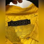 COOGI  Women’s Shirtdress Belted Trench Style Studded
Embellished Yellow Size XL Photo 9