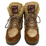 Arapaho Buffy Womens Leather CowHide Lace Up Winter Boots Tan Size 7 Photo 12