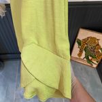 IC Collection Lime Ribbed Single Button Asymmetrical Jacket Photo 6