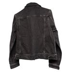 Avec Les Filles Denim Jacket  Black Washed Denim Distressed Sz M Fall Winter Photo 3