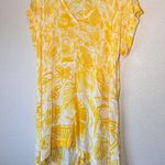 Anthropologie Lilka Yellow Printed Swimsuit Coverup Womens XS Beachy Summer Photo 0