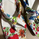 Franco Sarto Carmella Floral Knot Slide Sandals Heeled Square Toe - Size 7M Photo 4