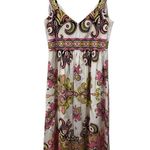 Tibi Valencia Silk Maxi Long Dress Sleeveless White Pink Black Multicolor Size 4 Photo 2